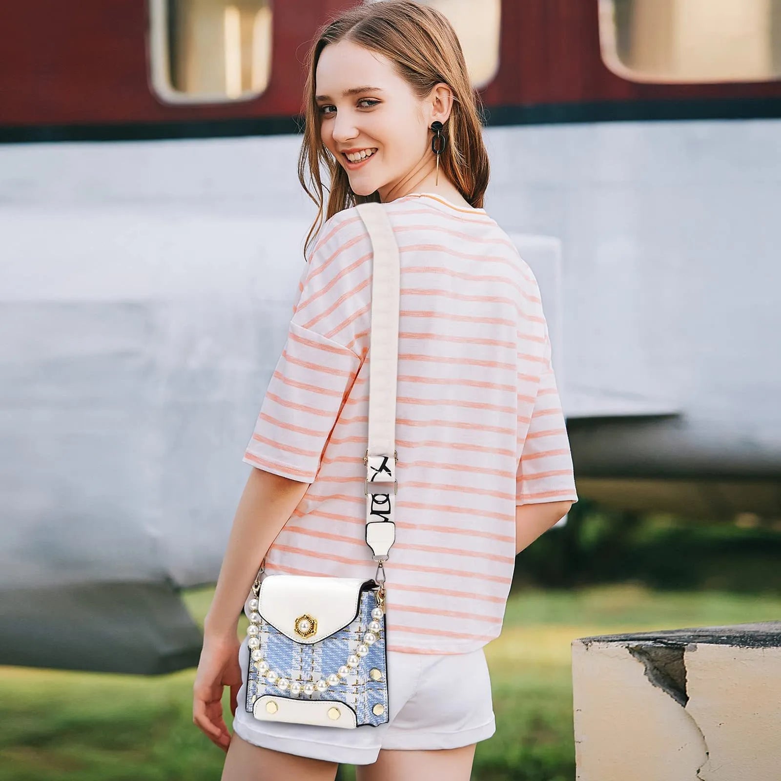 Fashion Women'S Crossbody Bag Girl'S Cute Princess Wallet Classic Shoulder Bag Summer Pearl Chain Phone Bag - Bellarte Enchanté Fashion Women'S Crossbody Bag Girl'S Cute Princess Wallet Classic Shoulder Bag Summer Pearl Chain Phone Bag